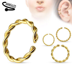 Braided Cut Ring with Rounded Ends