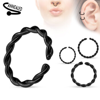 Braided Cut Ring with Rounded Ends - Image 2