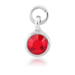 Small Red CZ Charm
