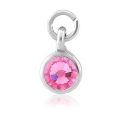 Small Pink CZ Charm