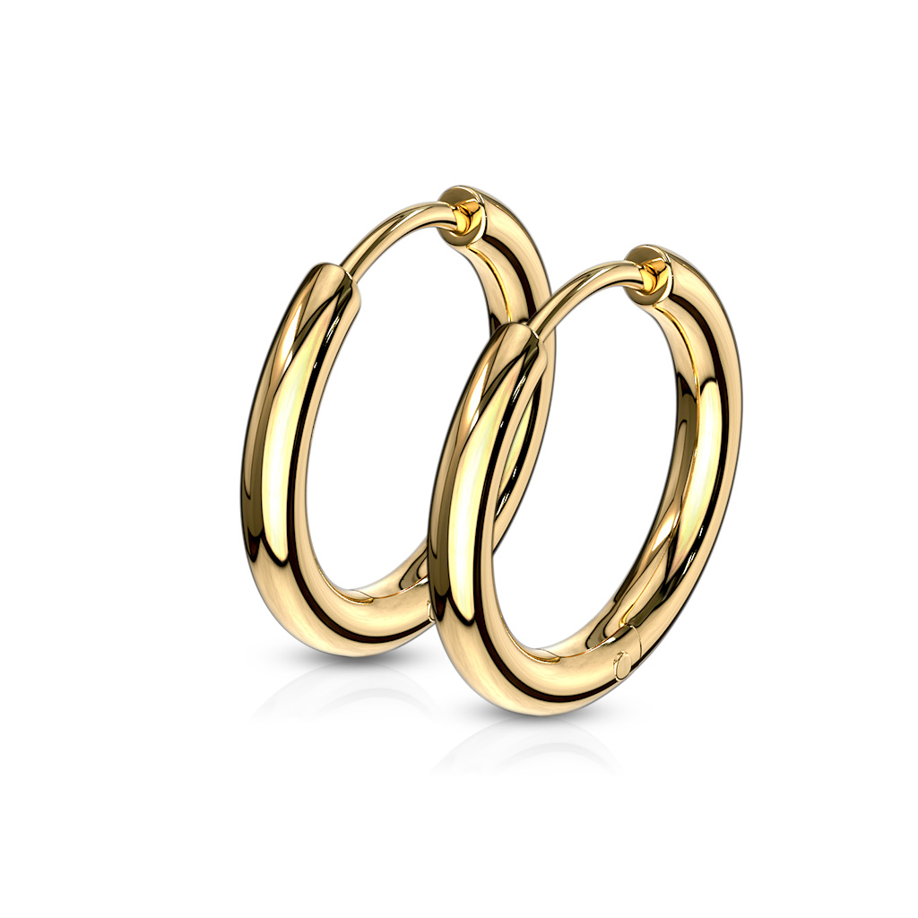 Gold Hinged Seamless Sleeper Earrings - Image 6
