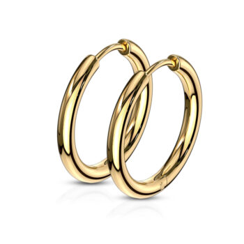 Gold Hinged Seamless Sleeper Earrings - Image 5