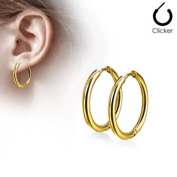Gold Hinged Seamless Sleeper Earrings - Image 7