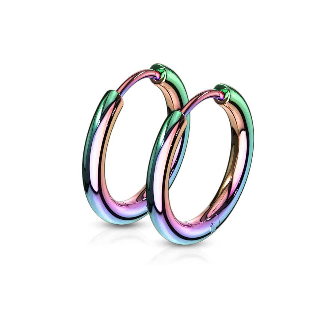 Rainbow Hinged Seamless Sleeper Earrings - Image 6