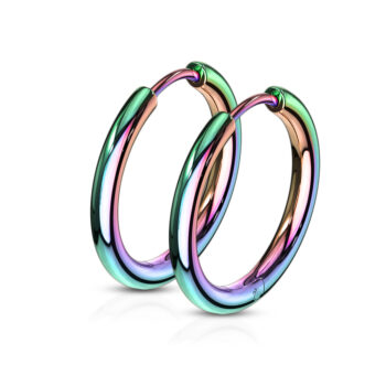 Rainbow Hinged Seamless Sleeper Earrings - Image 5