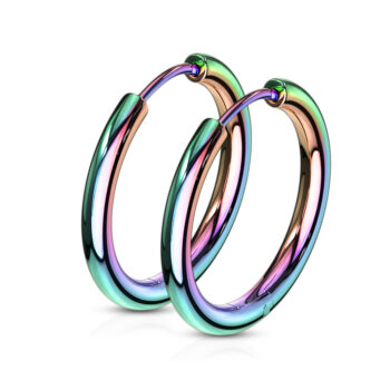 Rainbow Hinged Seamless Sleeper Earrings - Image 4