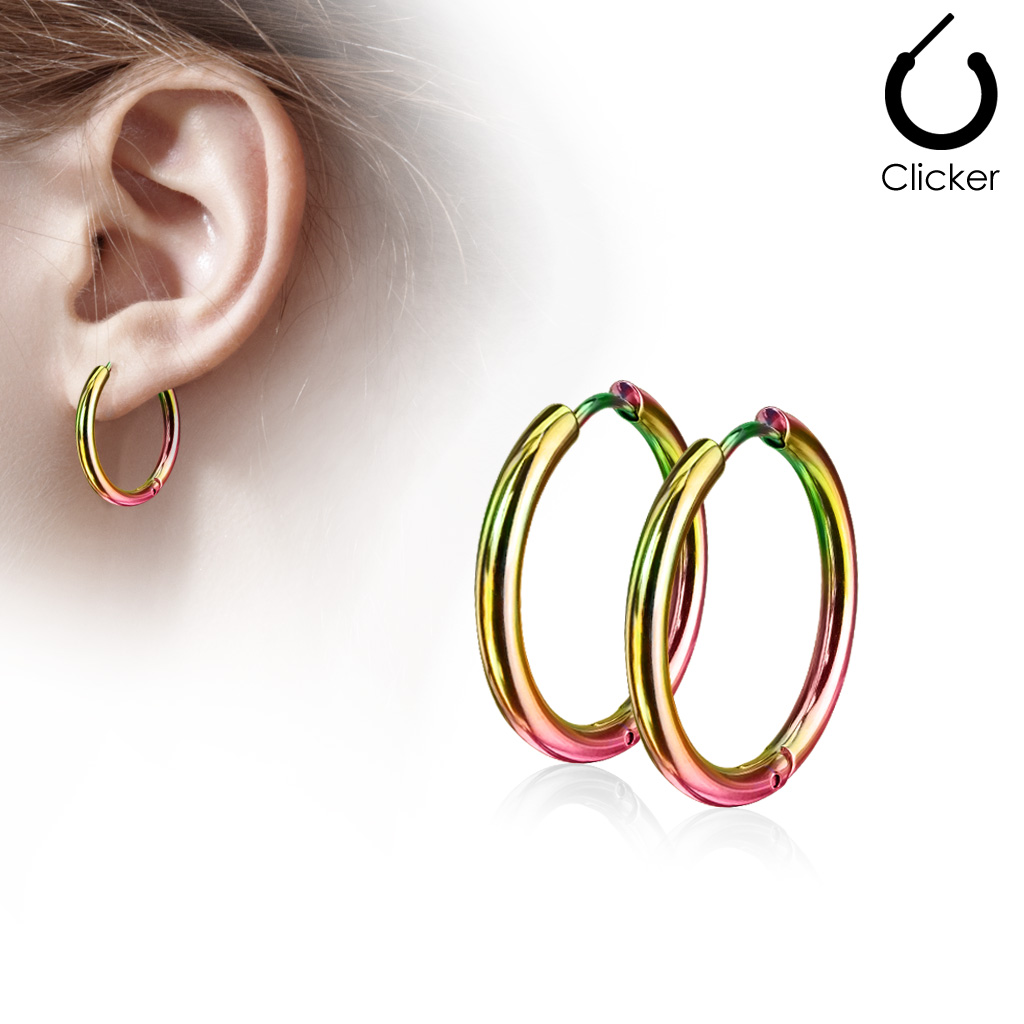 Rainbow Hinged Seamless Sleeper Earrings - Image 7