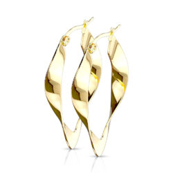 Gold Twisted Hoop Earrings