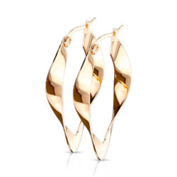 Rose Gold Twisted Hoop Earrings