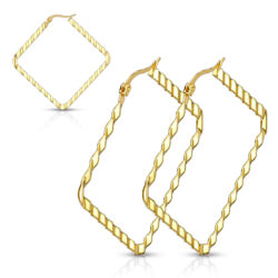 Gold Square Hoop Earrings