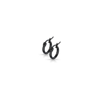 Black Hoop Earrings - Image 11