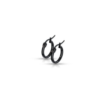 Black Hoop Earrings - Image 10