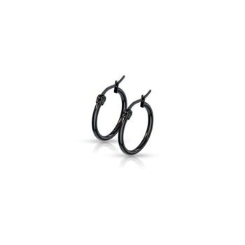 Black Hoop Earrings - Image 9