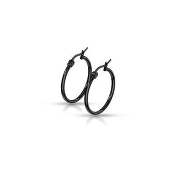 Black Hoop Earrings - Image 8