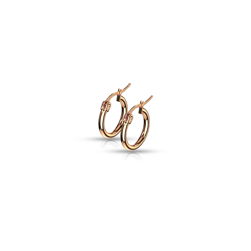 Rose Gold Hoop Earrings - Image 12
