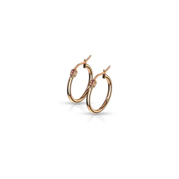 Rose Gold Hoop Earrings - Image 11