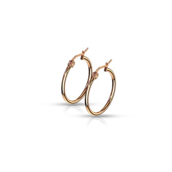 Rose Gold Hoop Earrings - Image 10