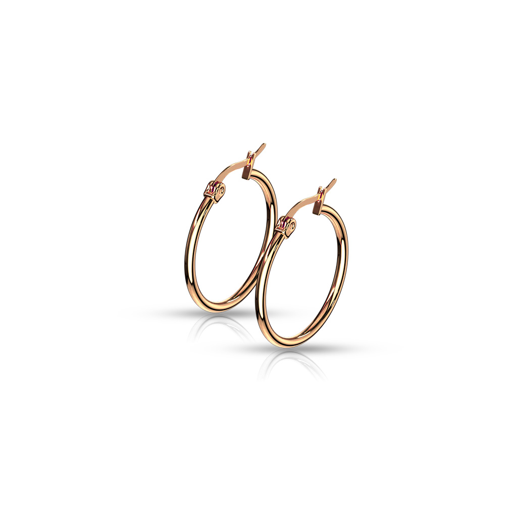 Rose Gold Hoop Earrings - Image 10