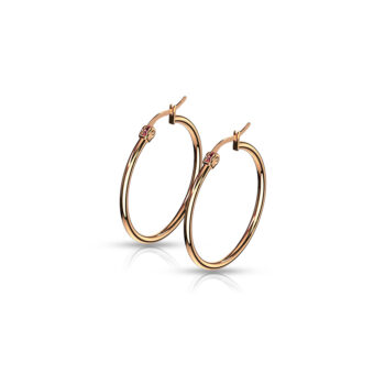 Rose Gold Hoop Earrings - Image 9