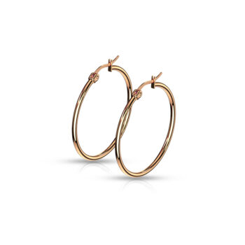 Rose Gold Hoop Earrings - Image 8