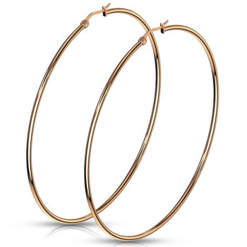 Rose Gold Hoop Earrings - Image 16