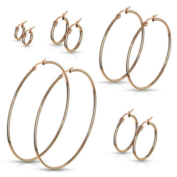 Rose Gold Hoop Earrings