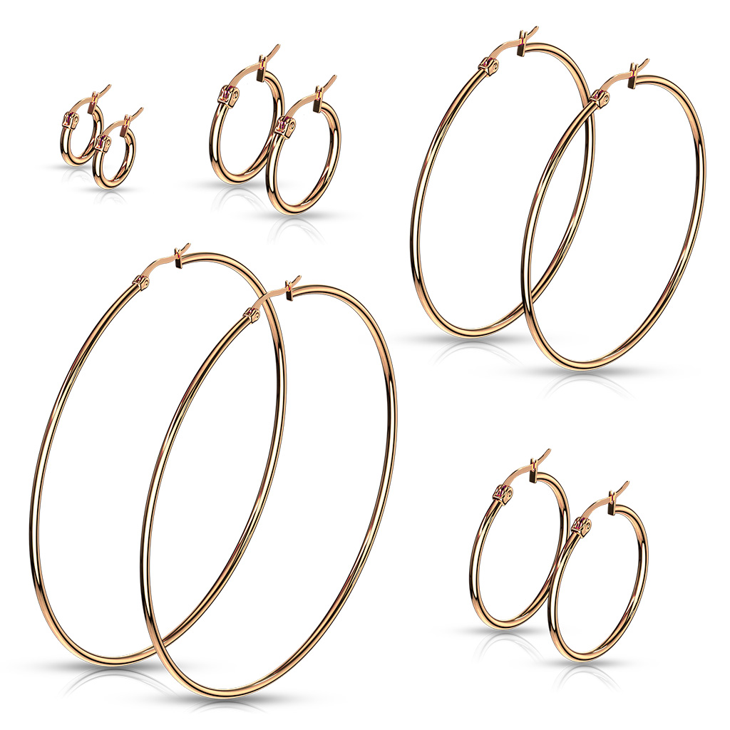 Rose Gold Hoop Earrings