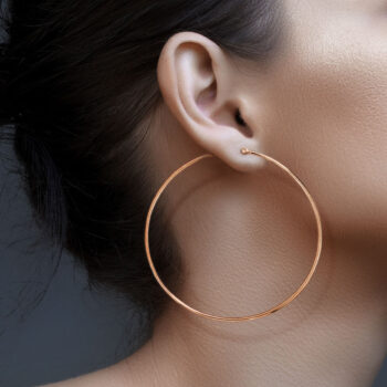 Rose Gold Hoop Earrings - Image 18