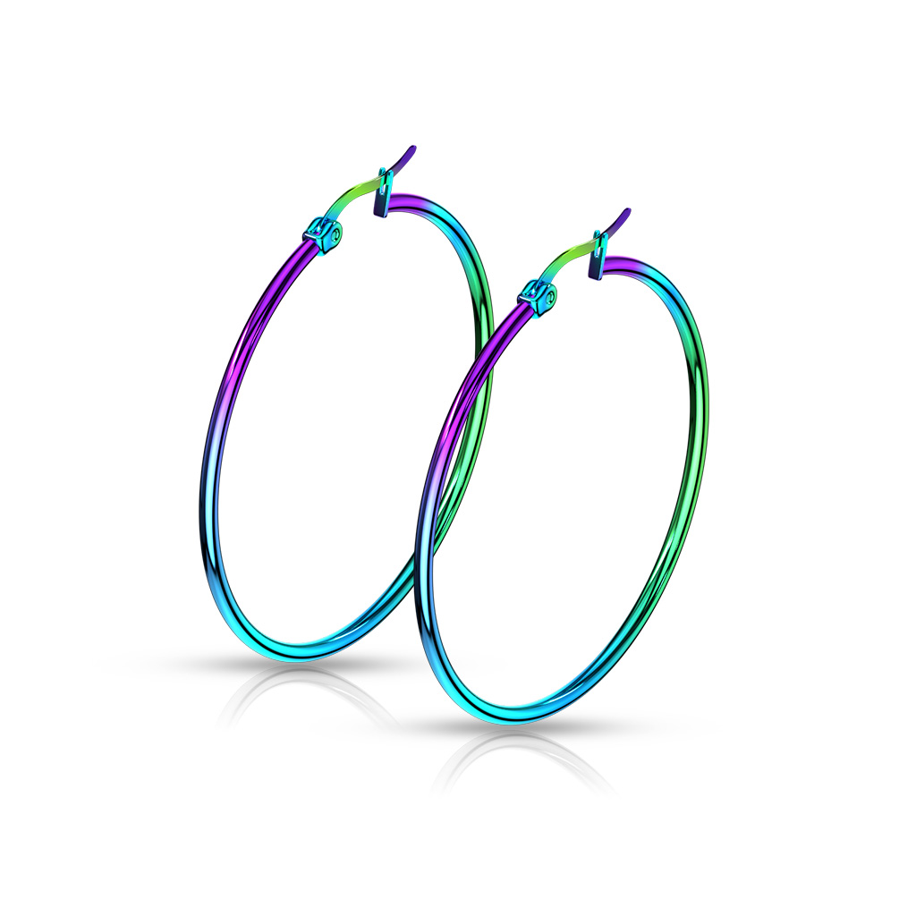 Rainbow Hoop Earrings - Image 9