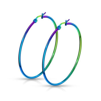 Rainbow Hoop Earrings - Image 7