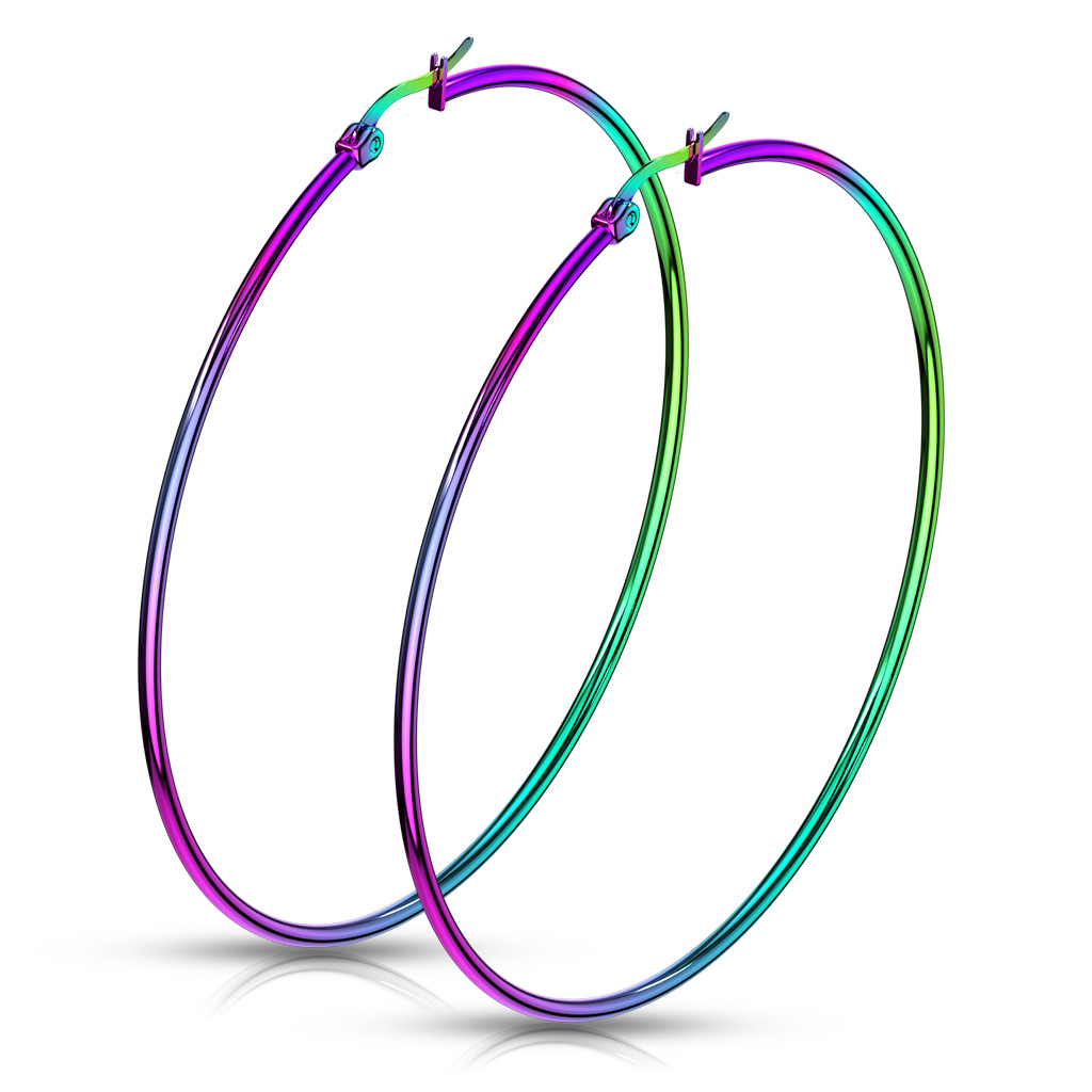 Rainbow Hoop Earrings - Image 4