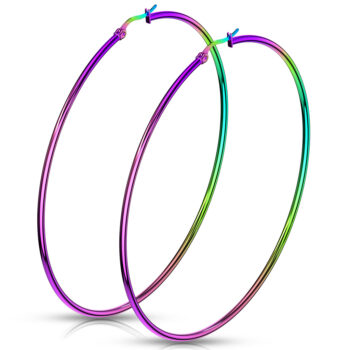 Rainbow Hoop Earrings - Image 3