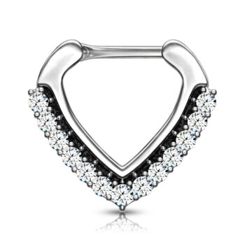 Clicker Ring with Clear CZ Gems - Image 5