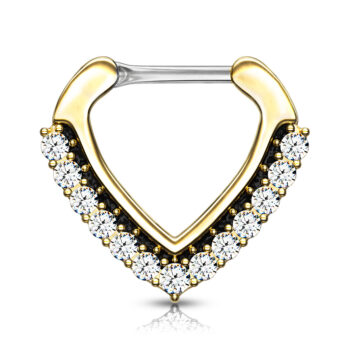 Clicker Ring with Clear CZ Gems - Image 4