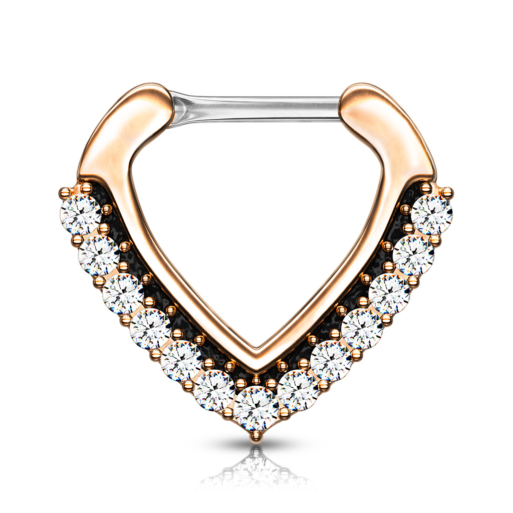 Clicker Ring with Clear CZ Gems - Image 3