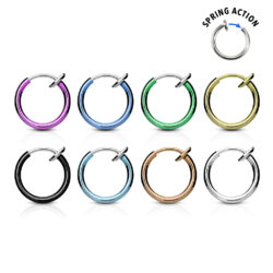 Titanium Spring Action Fake 10mm Ring