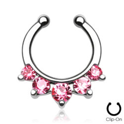 Fake Septum with CZ Gems