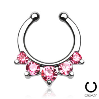 Fake Septum with CZ Gems