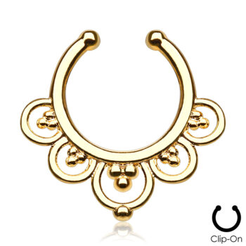 Fake Septum with Hoops Design - Image 2