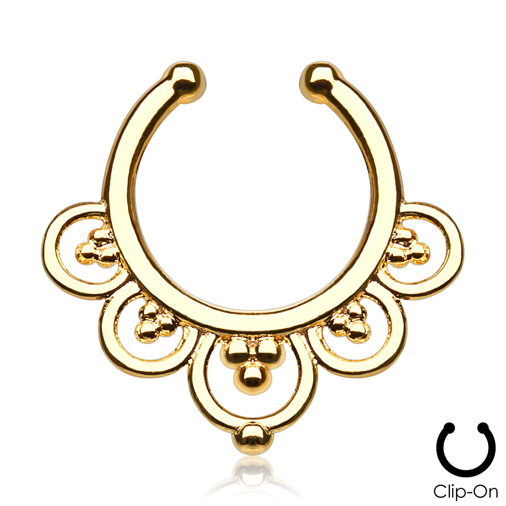 Fake Septum with Hoops Design - Image 2