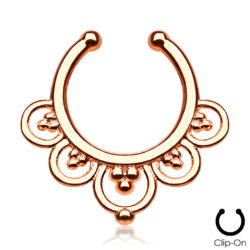 Fake Septum with Hoops Design