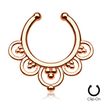 Fake Septum with Hoops Design