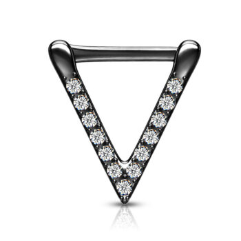 Clicker with Triangle and Clear CZ Gems - Image 5