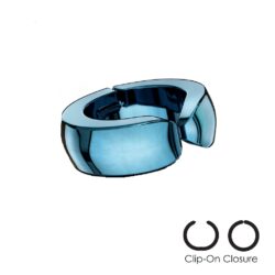 Non-Piercing Blue Ear Cuff with Rounded Edges