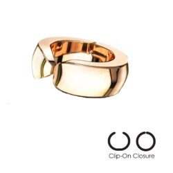 Non-Piercing Rose Gold Ear Cuff with Rounded Edges