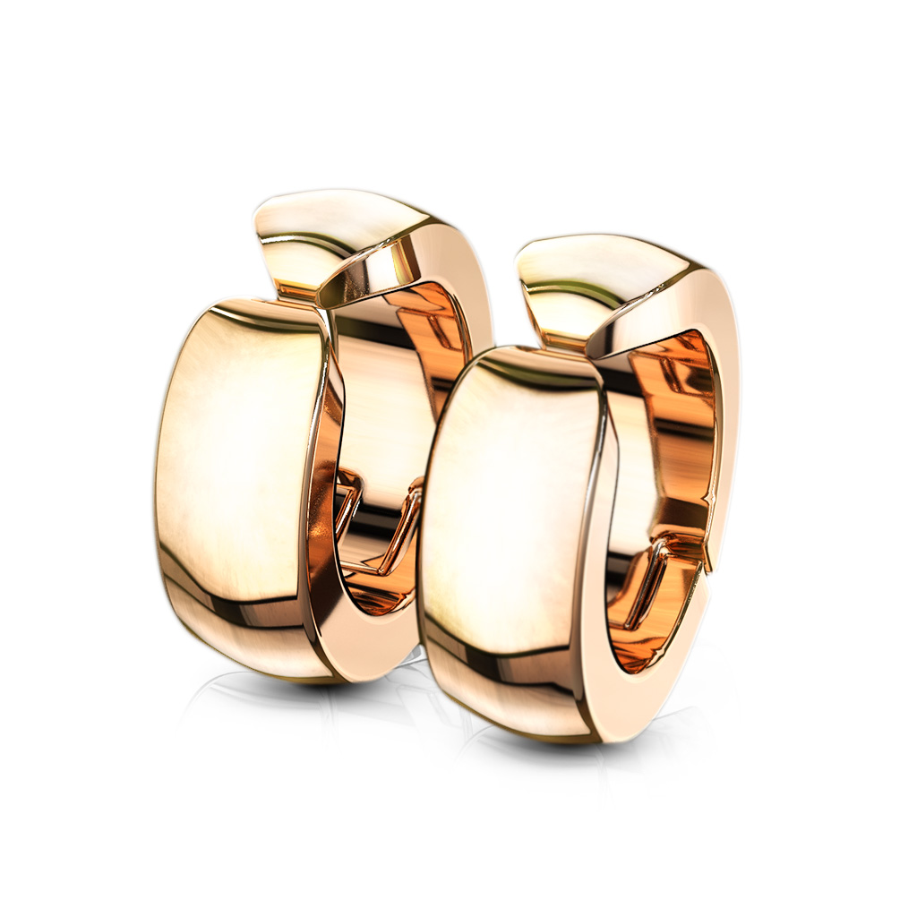 Non-Piercing Rose Gold Ear Cuff with Rounded Edges - Image 2
