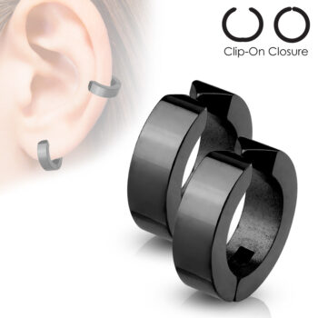 Non-Piercing Black Ear Cuff - Image 2