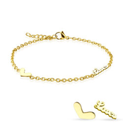 Gold LoveU Ankle Bracelet
