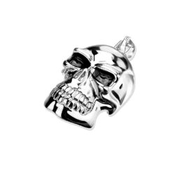 Large silver skull pendant