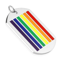 Rainbow Dog Tag Pendant